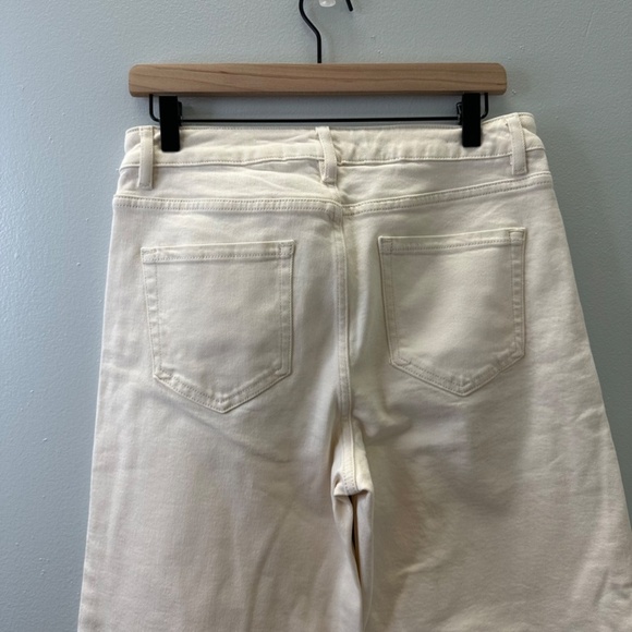 J.Jill Cream High-rise Straight-Leg  Jeans S:10– Minimalist Everyday Essential - Picture 4 of 10